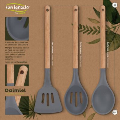 PACK DE 3 SARTENES SAN IGNACIO Ø16CM Ø20CM Ø24CM + UTENSILIO