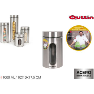 TARRO VIDRIO/ACERO 1000ML QUTTIN