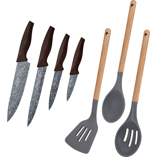 Set 3 cuchillos de cocina de acero inoxidable - Natur