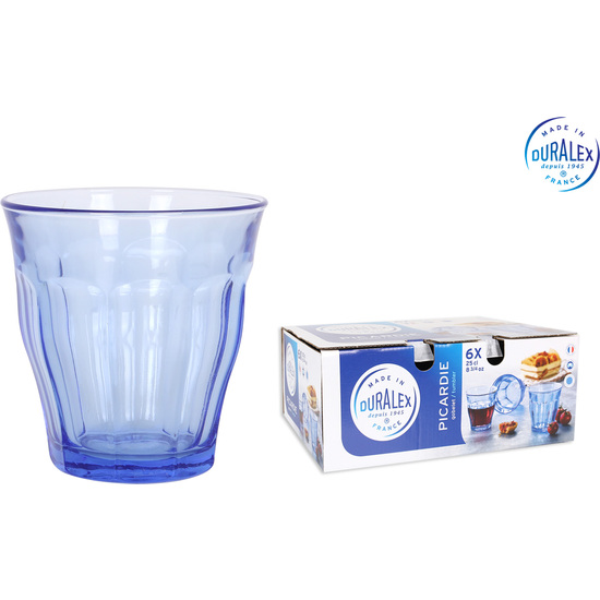 Pack 6 vaso cristal agua diamante 260 ml