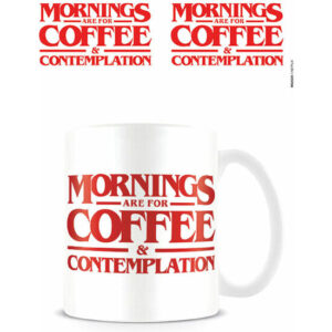 TAZA MORNINGS ARE FOR COFFEE STRANGER THINGS  Capacidad: 315ml.