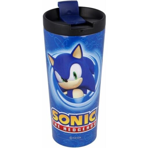 VASO CAFE ACERO INOXIDABLE SONIC THE HEDGEHOG 425ML  Capacidad: 425ml.