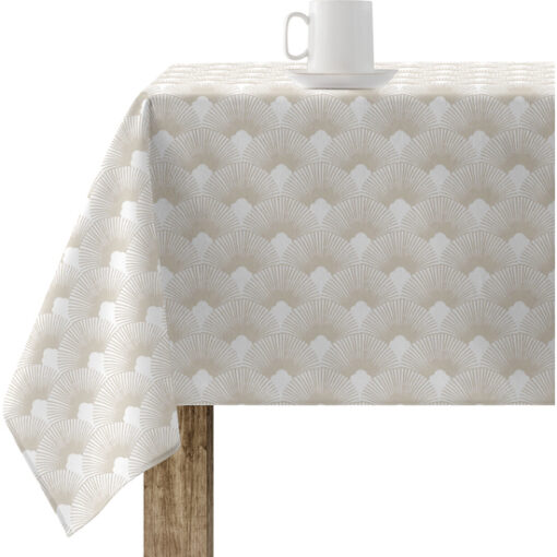 Mantel resinado antimanchas modelo 0120-266  Categoría: Lisos y Básicos  Calidad: Tejido 100% algodón resinado antimanchas (tacto plastificado).  Mantel confeccionado antimanchas