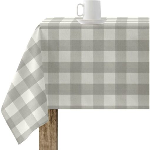 Mantel resinado modelo Cuadros 550-10  Categoría: Vichy Lovers  Calidad: Tejido 65% algodón orgánico - 35% poliéster resinado antimanchas (tacto plastificado).  Mantel confeccionado antimanchas