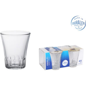 SET 4 VASOS TRANSPARENTE 9cl AMALFI