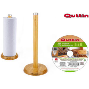 SOPORTE ROLLO COCINA BAMBU BASE 16CM QUTTIN