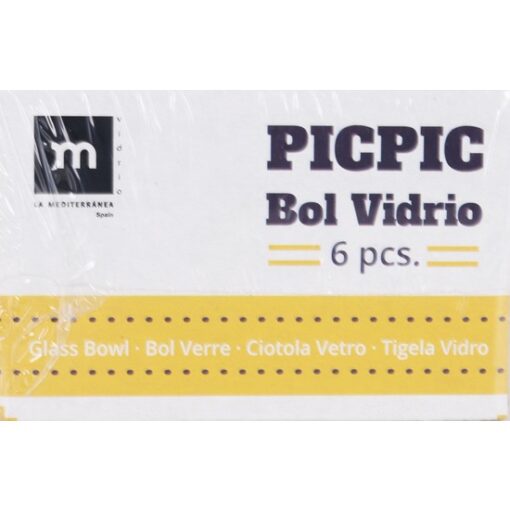 SET 6 BOLS VIDRIO CUADRADO 10,5X9XH3,5CM PICPIC - Imagen 3