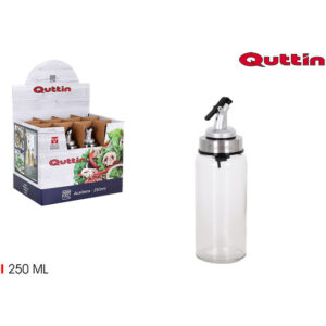 ACEITERA VIDRIO 250ML C/TAPON QUTTIN