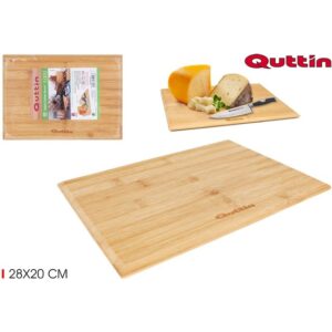 TABLA CORTAR Y SERVIR BAMBU 28X20CM QUTTIN