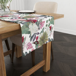 CAMINO DE MESA MODELO 0318-105. Camino de mesa rectangular de algodón orgánico. Fácil de rollar. Le dará un toque de distinción y decoración a tu ambiente. Combina con cualquier vajilla u objeto decorativo.. Tejido 100% algodón orgánico 300 grs.. Trabajamos la pasión por la decoración y la necesidad de diversidad