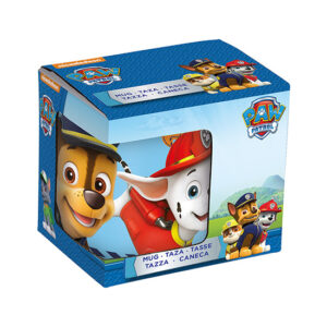 TAZA GRANDE 325ML PAW PATROL "FRIENDSHIP". Taza de cerámica con asa. Capacidad 350 ml. Presentado en Set de cartón.