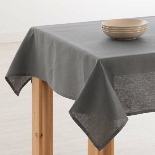 Mantel hidrofugo antimanchas Lino 100% Antracithe  Categoría: 100% Lino liso  Calidad: Tejido 100% Lino. 195 grs.  Mantel con hilos naturales de lino orgánico. Un producto exclusivo