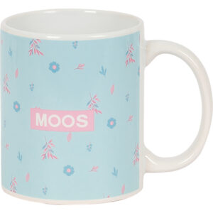 TAZA GRANDE MOOS "GARDEN". MOOS "GARDEN". Taza de cerámica con asa. Capacidad 350 ml. Presentado en Set de cartón.