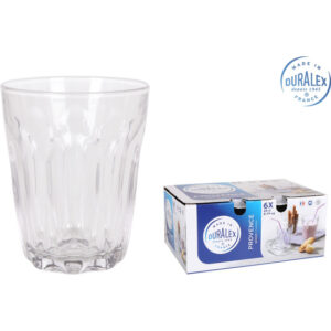 SET 6 VASOS TRANSP. 25cl PROVENCE