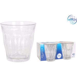 EK SET 4 VASOS TRANSPARENTE 310cc PICARDIE