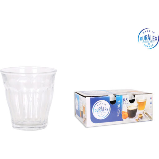 SET 6 VASOS TRANSPARENTE 90cc PICARDIE