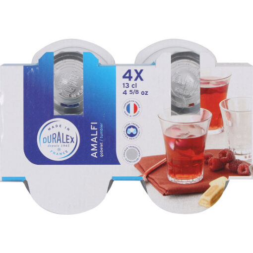 SET 4 VASOS TRANSPARENTE 13CL AMALFI - Imagen 4