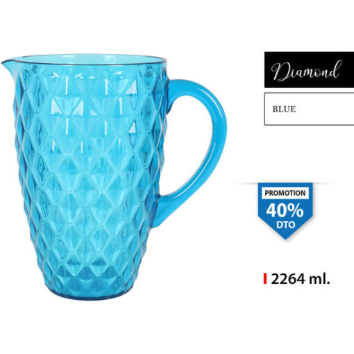 JARRA 2264ML PLÁSTICO AZUL DIAMOND