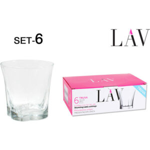 SET 6 VASOS AGUA 280cc TRUVA