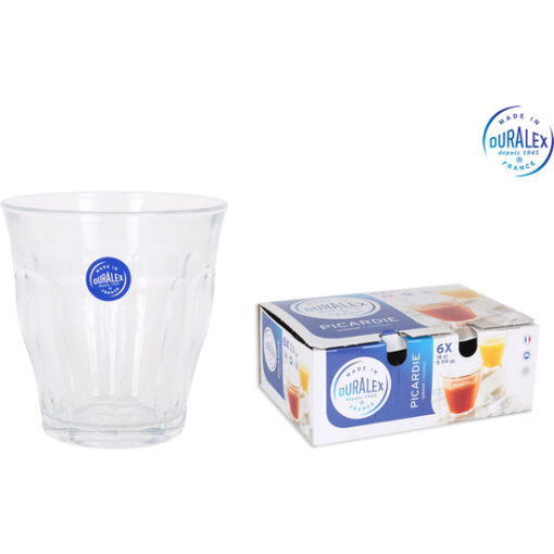 SET 6 VASOS TRANSPARENTE 16cl PICARDIE