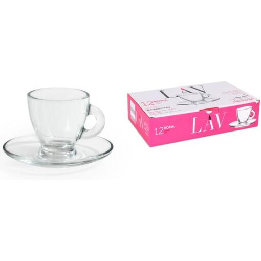 SET 6 TAZAS C/ASA 95CC ESPRESSO ROMA - Imagen 2