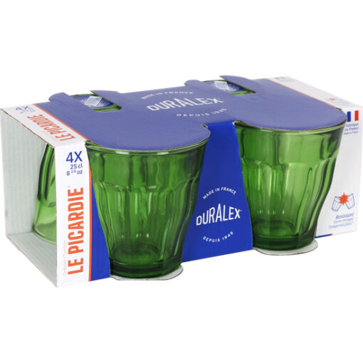 SET 4 VASOS 25CL VERDES PICARDIE - Imagen 6