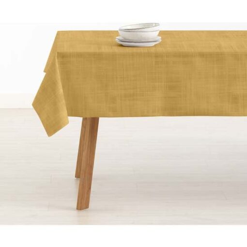 Mantel resinado antimanchas Mostaza. Mantel confeccionado con tecnología antimanchas