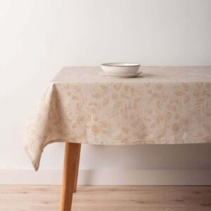 Mantel antimanchas jacquard Bacoli 32010D2 beig. Mantel confeccionado con un innovador acabado resinado