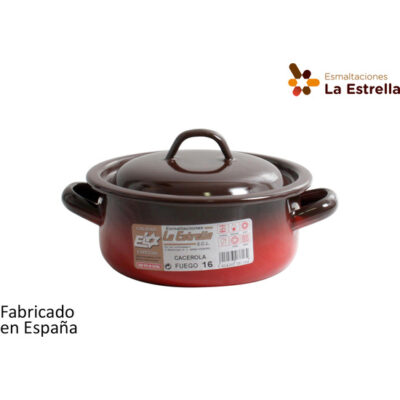 CACEROLA ESMALTADA C/TAPA 16cm - 1