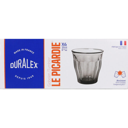 SET 6 VASOS 25CL GRIS PICARDIE - Imagen 2