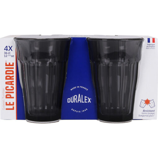 Set 4 Vasos Gris 360cc Picardie - Imagen 2