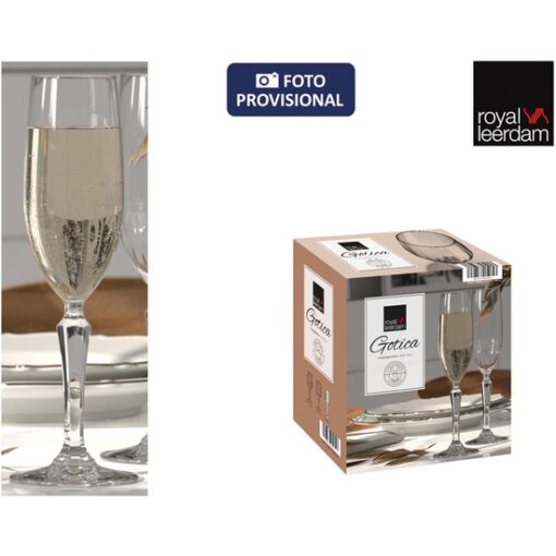 P24 SET 6 COPAS CHAMPAGNE 21cl "GOTICA"