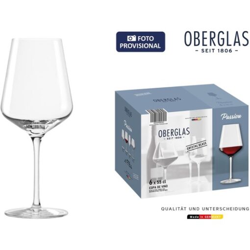 SET 6 COPAS VINO OBERGLAS 55cl "PASSION"