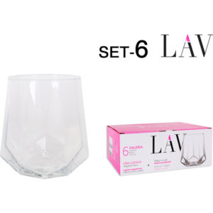 SET 6 VASOS 400CC VALERIA