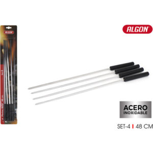 SET 4 PINCHOS METAL M/PLAST.48CM ALGON