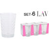 SET 6 VASOS AGUA 205cc SEDEF