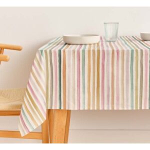 Mantel resinado antimanchas XL Naiara 4-100. Dale un toque elegante y práctico a tu mesa con nuestro mantel antimanchas. Con dos capas de resina y una de teflón