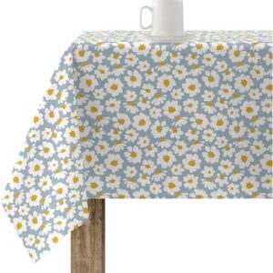 Mantel resinado antimanchas Xalo azul. Mantel confeccionado con tecnología antimanchas