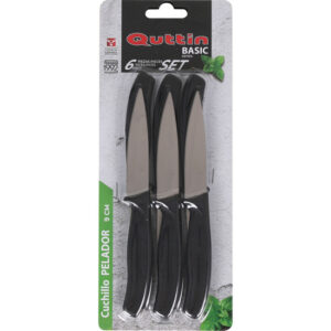 SET 6PZS CUCHILLOS PELADOR 9cm BASIC