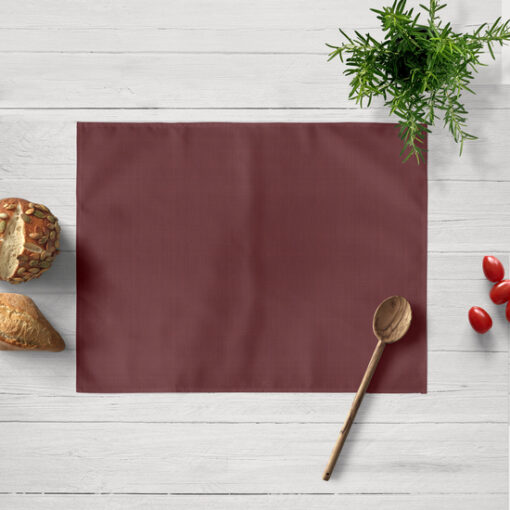Pack 2 unidades mantel individual hidrofugado antimanchas Lino 100% Burdeos  Categoría: 100% Lino liso  Calidad: Tejido 100% Lino. 195 grs.  Mantel con hilos naturales de lino orgánico. Un producto exclusivo