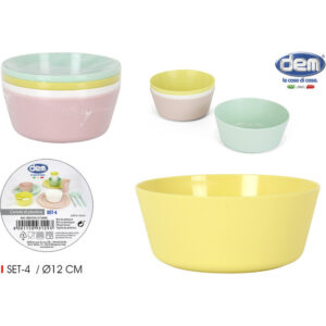 SET 4 BOL PP PASTEL DEM