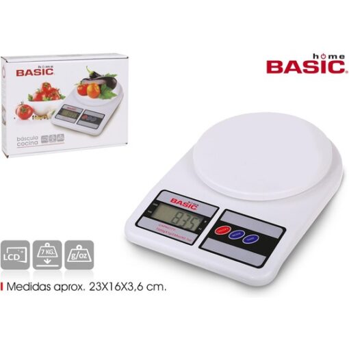 36 BASCULA COCINA DIGITAL 7KG BASIC HOME