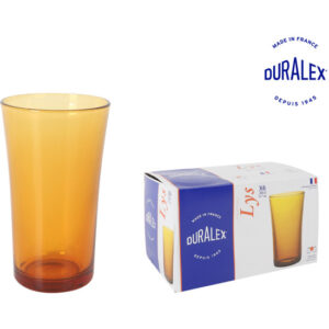 SET 6 VASOS ALTOS 28cl AMBER "LYS"