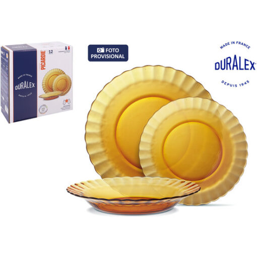 VAJILLA AMBAR 12pc DURALEX "PICARDIE"