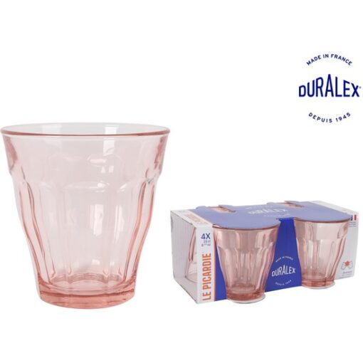 SET 4 VASOS 25cl ROSA "PICARDIE"