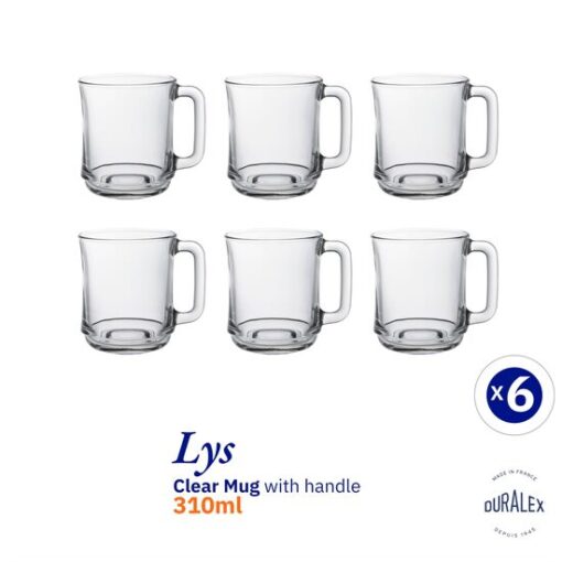 PACK DE 6 TAZA APILABLE TRANSPARENTE 310CC LYS - Imagen 2