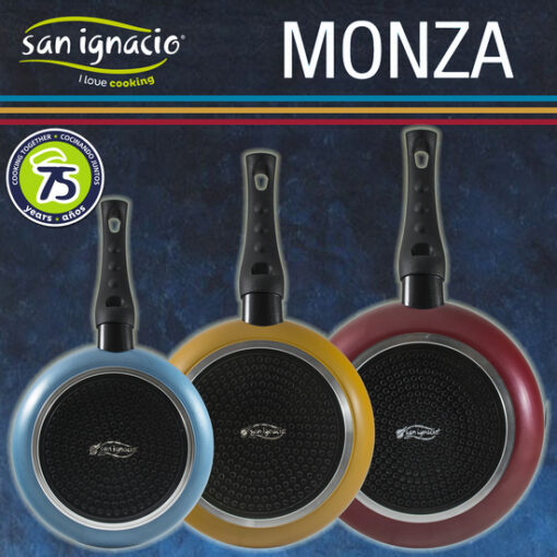 SET 3P PIEZAS SARTEN ALUMINIO FORJADO INDUCCIÓN MONZA - Imagen 3