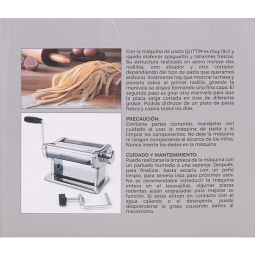 MAQUINA PARA PASTA ACERO QUTTIN - Imagen 3