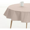 Mantel redondo resinado antimanchas Rodas 2616  Categoría: Manteles XL y redondos  Calidad: Tejido 100% algodón resinado antimanchas (tacto plastificado).  Mantel redondo confeccionado antimanchas