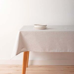 Mantel antimanchas jacquard Bacoli 000-068 Gris Alma. Dale un toque elegante y práctico a tu mesa con nuestro mantel antimanchas. Con dos capas de resina y una de teflón